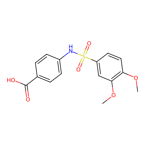 4-[(3,4-dimethoxyphenyl)sulfonylamino]benzoic Acid structure