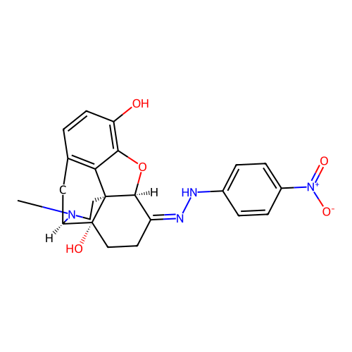 Oxymorphone 4-nitrophenylhydrazone structure