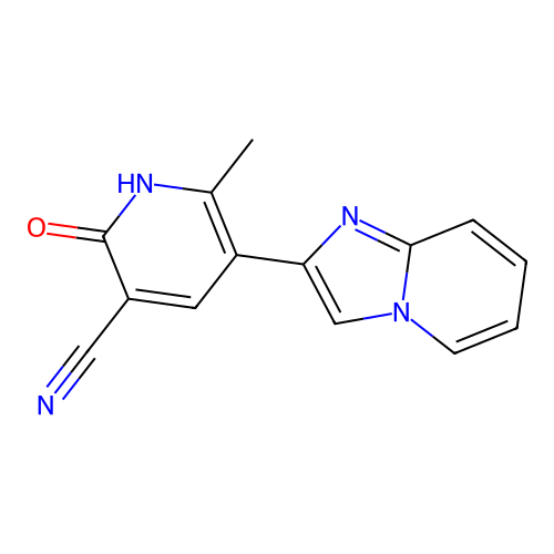5-imidazo[1,2-a]pyridin-2-yl-6-methyl-2-oxo-1H-pyridine-3-carbonitrile structure
