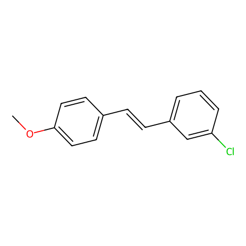 1-chloro-3-[(E)-2-(4-methoxyphenyl)ethenyl]benzene structure