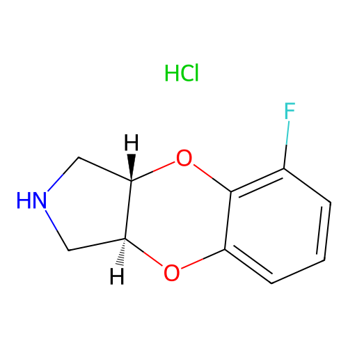 Fluparoxan hydrochloride anhydrous structure