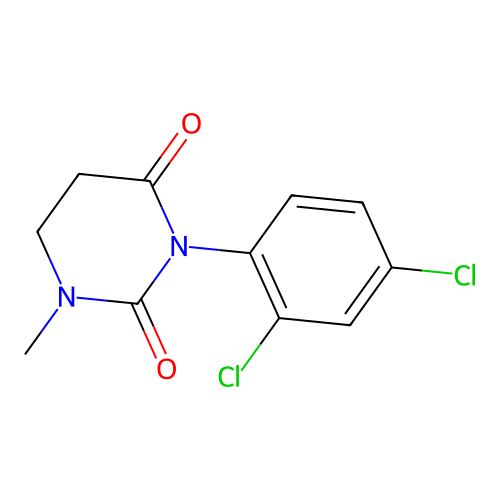 2,4(1H,3H)-Pyrimidinedione, dihydro-3-(2,4-dichlorophenyl)-1-methyl- structure