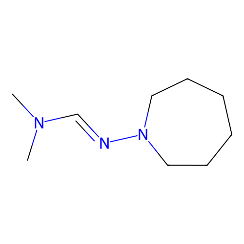 Formamidine, N,N-dimethyl-N'-(hexahydro-1H-azepin-1-yl)- structure
