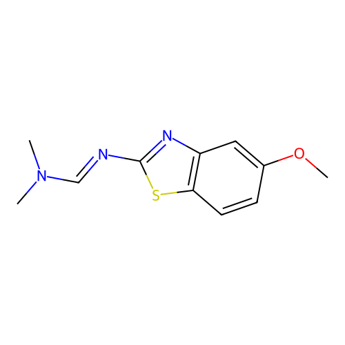 Formamidine, N,N-dimethyl-N'-(5-methoxybenzothiazol-2-yl)- structure