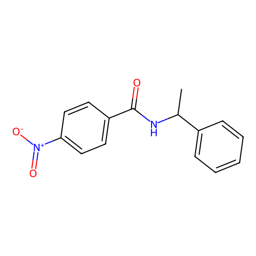 4-nitro-N-(1-phenylethyl)benzamide structure