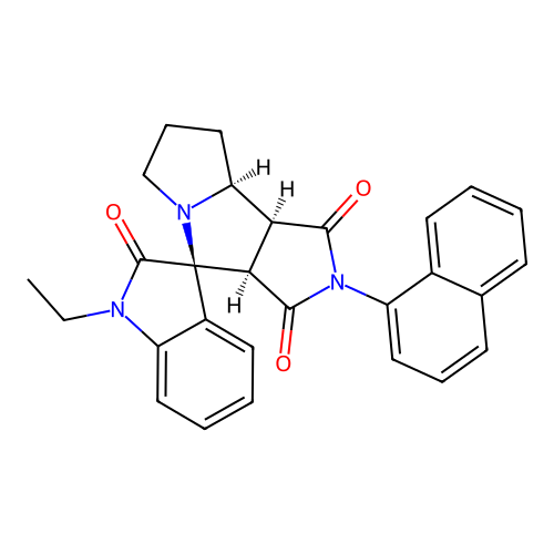 (3aR,4S,8aS,8bS)-1'-ethyl-2-naphthalen-1-ylspiro[3a,6,7,8,8a,8b-hexahydropyrrolo[3,4-a]pyrrolizine-4,3'-indole]-1,2',3-trione structure