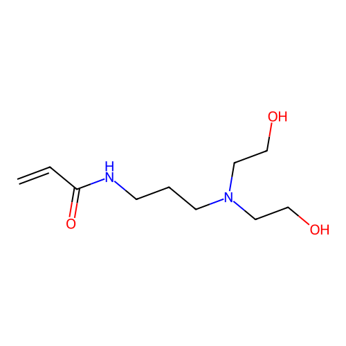 N-{3-[bis(2-hydroxyethyl)amino]propyl}prop-2-enamide structure