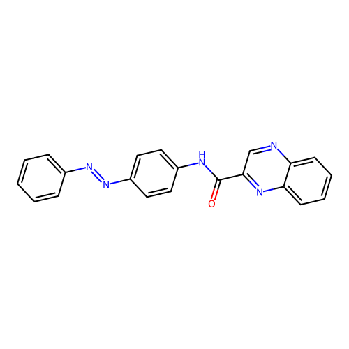 2-Quinoxalinecarboxamide, N-[4-(2-phenyldiazenyl)phenyl]- structure