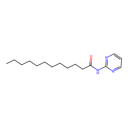 N-(pyrimidin-2-yl)dodecanamide structure