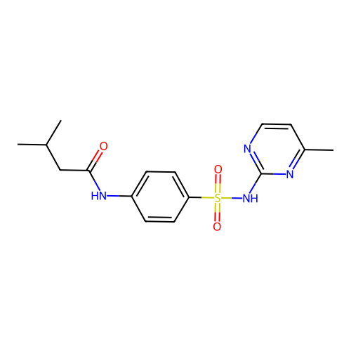 3-methyl-N-{4-[(4-methylpyrimidin-2-yl)sulfamoyl]phenyl}butanamide structure