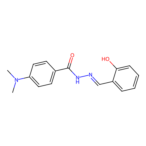 4-(dimethylamino)-N-[(2-hydroxyphenyl)methylideneamino]benzamide structure