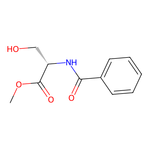 N-Benzoylserine methyl ester structure