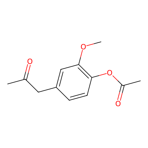 2-Methoxy-4-(2-oxopropyl)phenyl acetate structure