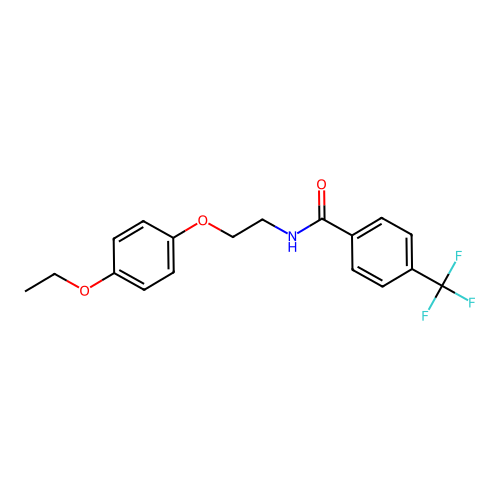 N-[2-(4-ethoxyphenoxy)ethyl]-4-(trifluoromethyl)benzamide structure