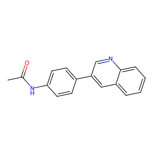 N-(4-quinolin-3-ylphenyl)acetamide structure