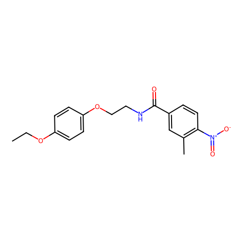 N-[2-(4-ethoxyphenoxy)ethyl]-3-methyl-4-nitrobenzamide structure