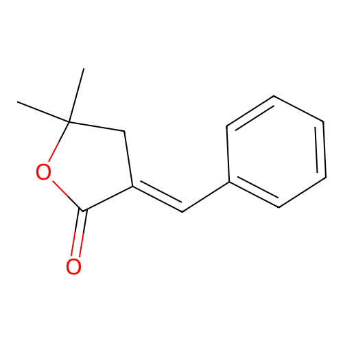 2(3H)-Furanone, dihydro-5,5-dimethyl-3-(phenylmethylene)-, (E)- structure