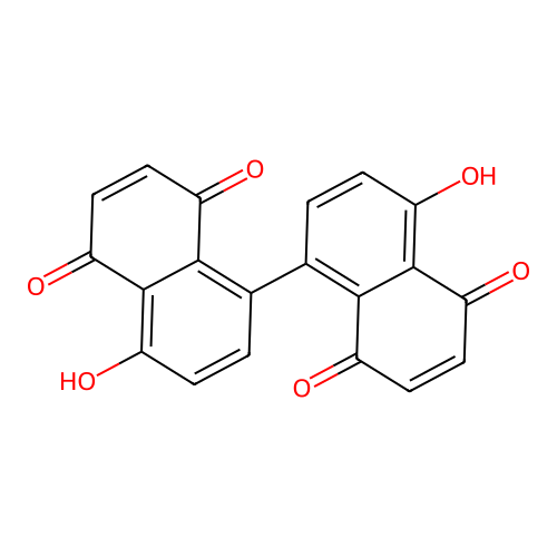 4,4'-Dihydroxy-1,1'-binaphthalene-5,5',8,8'-tetrone structure