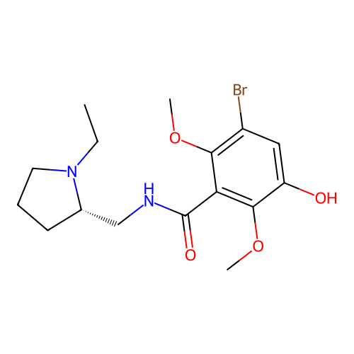 (S)-3-Bromo-N-((1-ethylpyrrolidin-2-yl)methyl)-5-hydroxy-2,6-dimethoxybenzamide structure