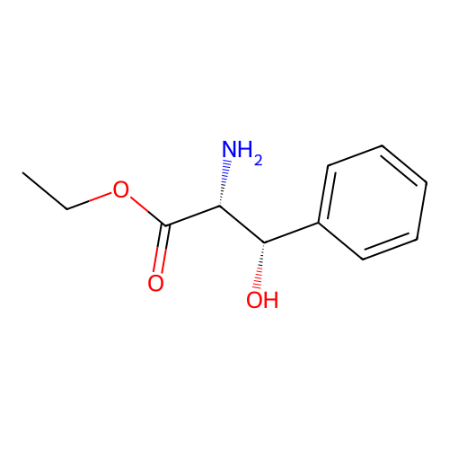 ethyl (2R,3S)-2-amino-3-hydroxy-3-phenylpropanoate structure
