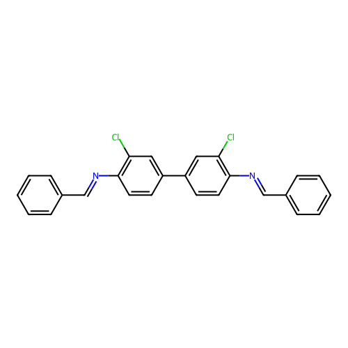 N,N'-Dibenzylidene-3,3'-dichlorobenzidine structure