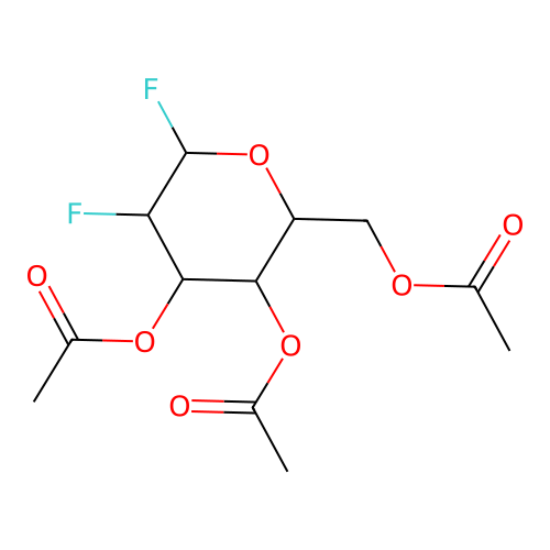 (3,4-Diacetyloxy-5,6-difluorooxan-2-yl)methyl acetate structure