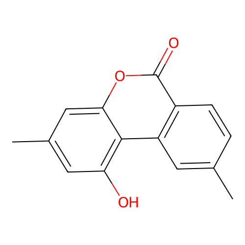 1-Hydroxy-3,9-dimethyl-benzo[c]chromen-6-one structure