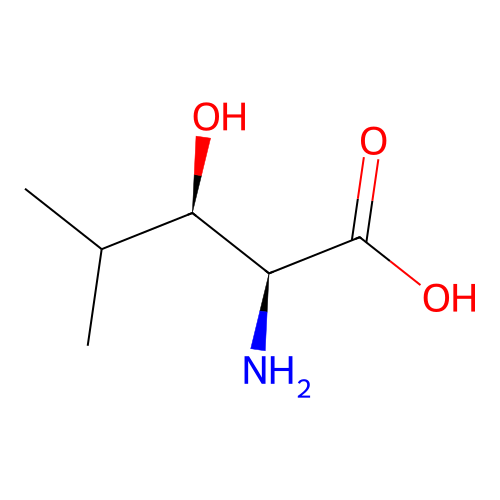 (2S,3R)-2-amino-3-hydroxy-4-methylpentanoic acid structure