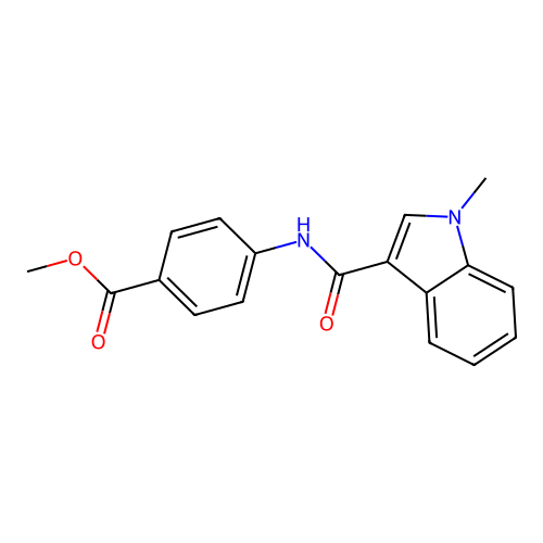 methyl 4-(1-methyl-1H-indole-3-carboxamido)benzoate structure