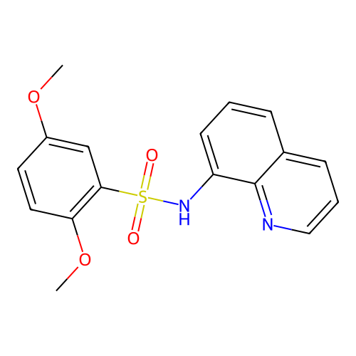 2,5-dimethoxy-N-quinolin-8-ylbenzenesulfonamide structure