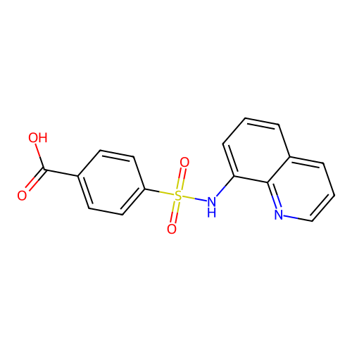 4-[(8-quinolinylamino)sulfonyl]Benzoic acid structure