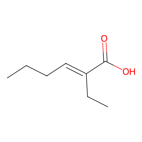 2-Ethylhex-2-enoic acid structure