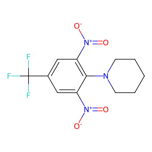 1-[2,6-Dinitro-4-(trifluoromethyl)phenyl]piperidine structure