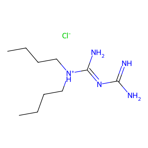 Biguanide, 1,1-dibutyl-, monohydrochloride structure