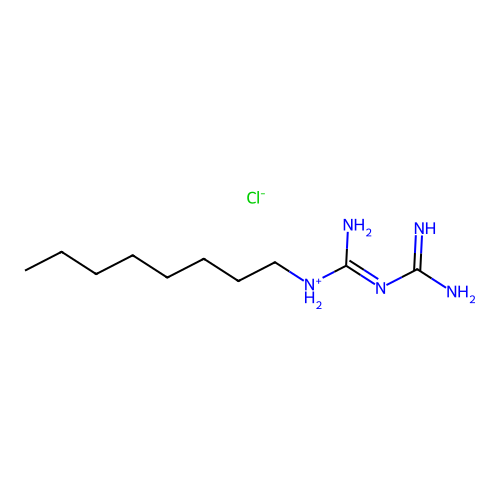 Biguanide, 1-octyl-, monohydrochloride structure