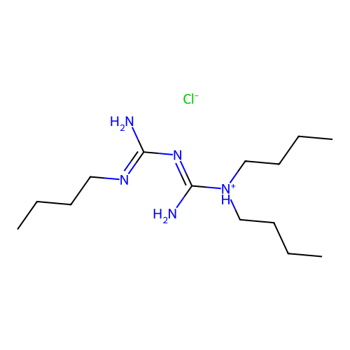 Biguanide, 1,1,5-tributyl-, monohydrochloride structure