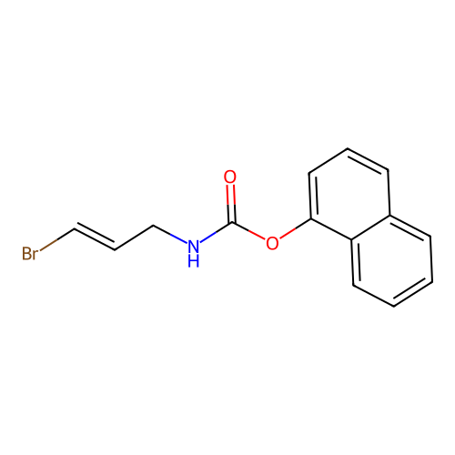 Carbamic acid, N-(3-bromoallyl)-, 1-naphthyl ester structure
