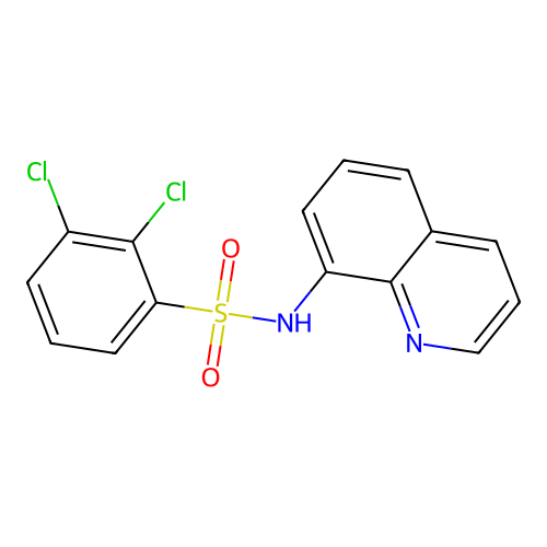 2,3-dichloro-N-(quinolin-8-yl)benzene-1-sulfonamide structure