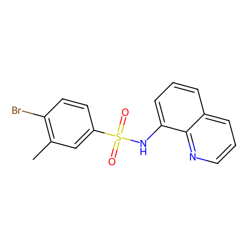 4-bromo-3-methyl-N-(quinolin-8-yl)benzene-1-sulfonamide structure
