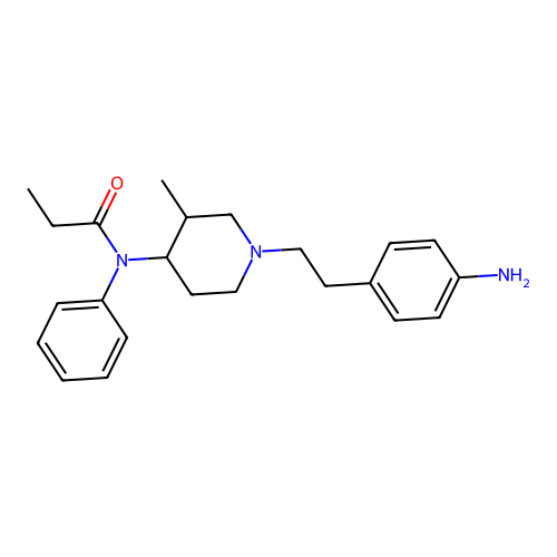 N-[1-[2-(4-aminophenyl)ethyl]-3-methylpiperidin-4-yl]-N-phenylpropanamide structure