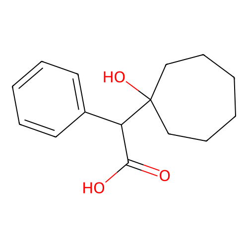 2-(1-Hydroxycycloheptyl)-2-phenylacetic acid structure