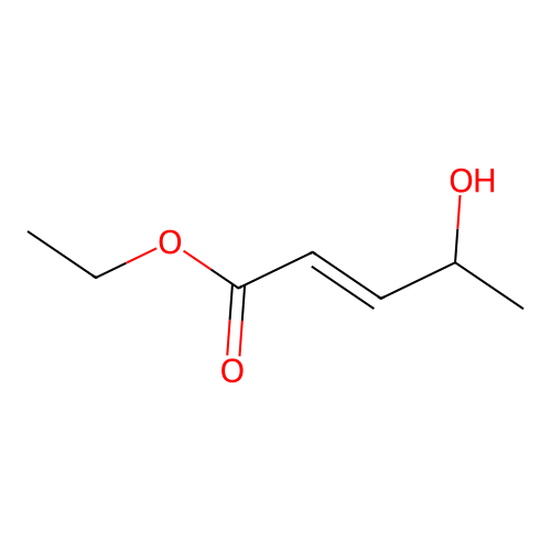 Ethyl (E)-4-hydroxypent-2-enoate structure