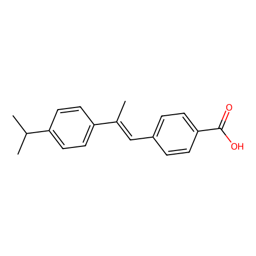 Benzoic acid, 4-(2-(4-(1-methylethyl)phenyl)-1-propenyl)-, (E)- structure