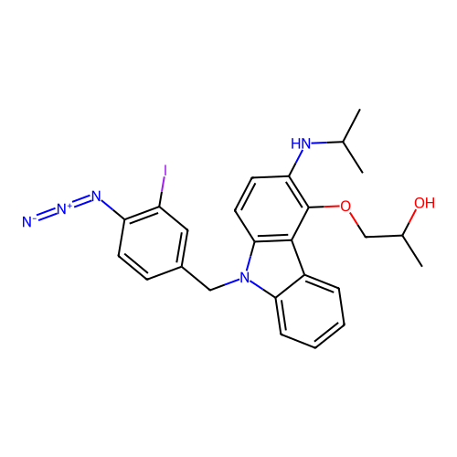 (4-Azido-3-iodobenzyl)carazolol structure