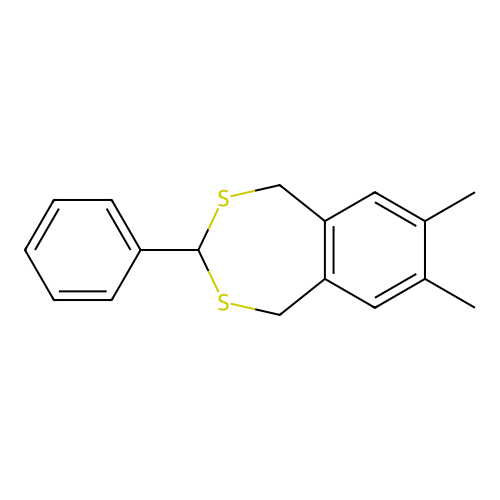 7,8-Dimethyl-3-phenyl-1,5-dihydro-2,4-benzodithiepine structure