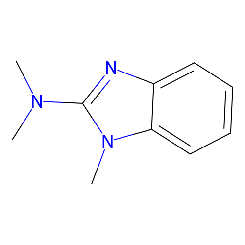 N,N,1-trimethyl-1H-benzo[d]imidazol-2-amine structure