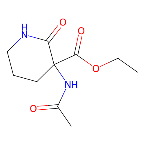 Ethyl 3-acetamido-2-oxopiperidine-3-carboxylate structure