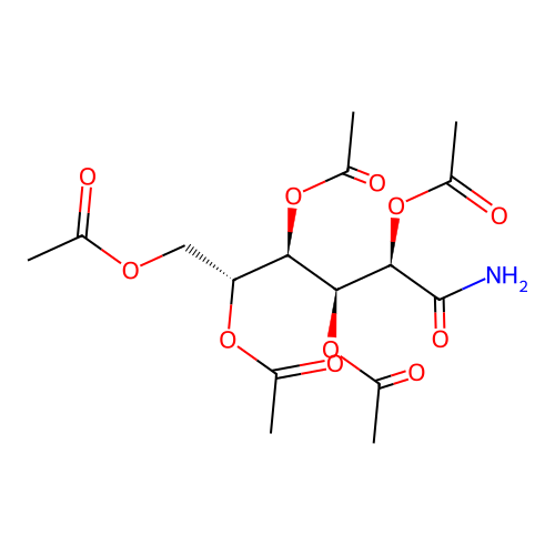 [(2R,3R,4S,5R)-2,3,4,5-tetraacetyloxy-6-amino-6-oxohexyl] acetate structure