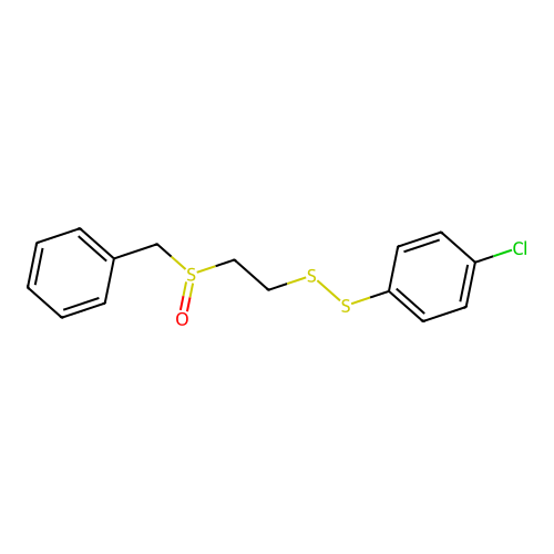 2-Benzylsulfinylethyl p-chlorophenyl disulfide structure