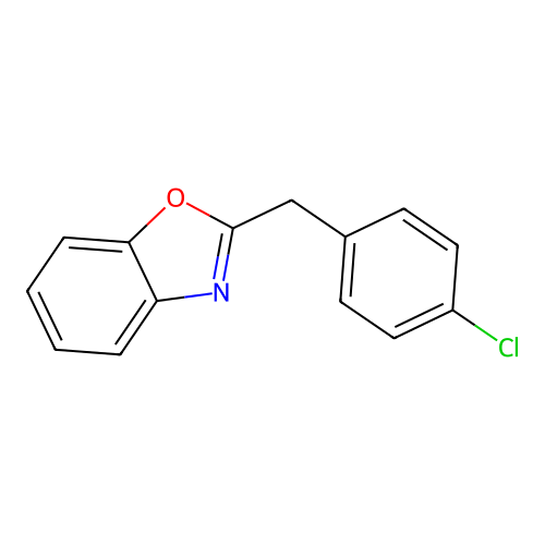 2-[(4-Chlorophenyl)methyl]-1,3-benzoxazole structure